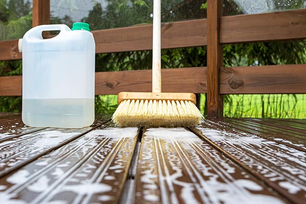 how to wash composite and wood decking