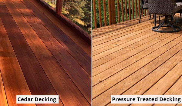 pressure treated decking vs premium decking materials